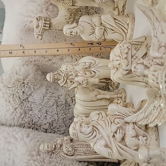 Vintage Nativity Holland Mold 18 Piece Beige Ceramic Christmas Hand Made - Picture 12 of 12